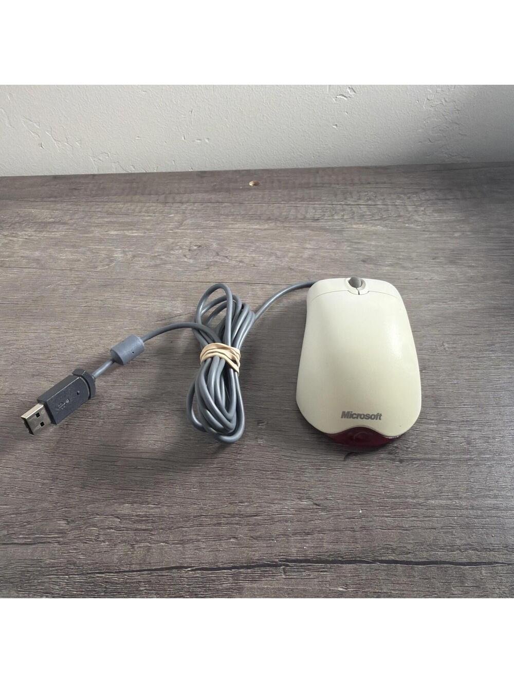 Vtg Microsoft Intellimouse Optical Mouse IntelliEye USB PS/2 Wired X08-71118